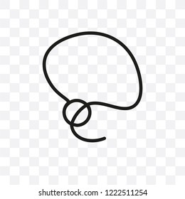 Lasso vector linear icon isolated on transparent background, Lasso transparency concept can be used for web and mobile
