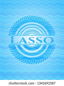 Lasso water wave representation style emblem.