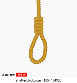 Lasso wavy rope, isolated on white background