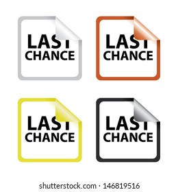 Last chance is campaign for discount. Vector