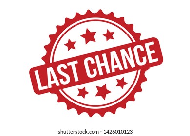 Last Chance Rubber Stamp. Last Chance New Stamp Seal – Vector