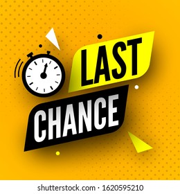 Last chance sale banner. Vector illustration.