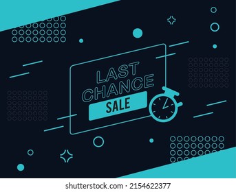 last chance sale poster with chronometer