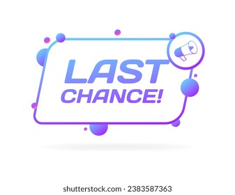 Last chance sign. Flat, purple, last chance icon, last chance. Vector icon