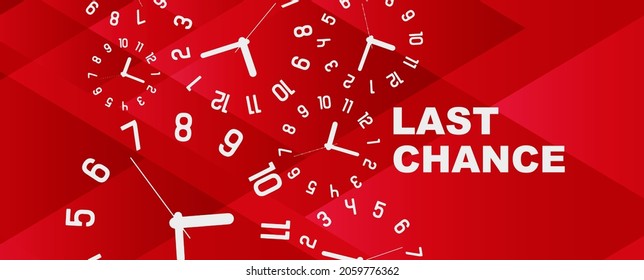 Last chance sign on white background