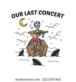 Last concert tee graphic vectors.
