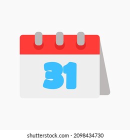 Last day icon vector illustration in flat style about calendar and date, use for website mobile app presentation
