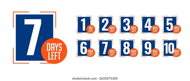 last day left countdown template for online or retail shopping offer vector