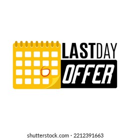 Last Day Offer, Cyber Monday Icon Isolated