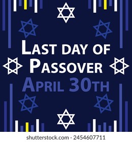 Last day of Passover vector banner design