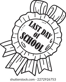 Last Day of School Isolated Coloring Page for Kids