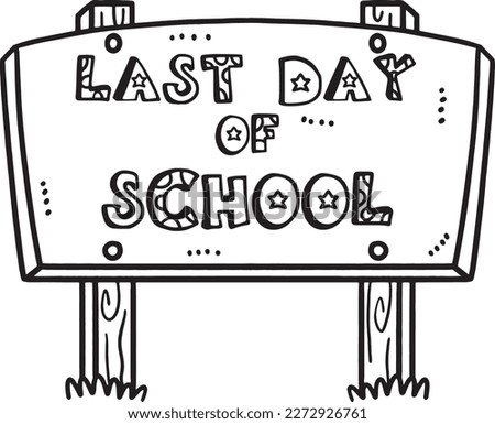 Last Day of School Isolated Coloring Page for Kids