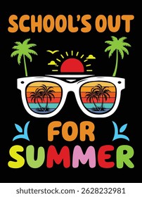 Last Day Of School Retro Schools Out For Summer Teacher