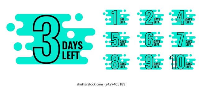 last days left to go template for retail store marketing vector