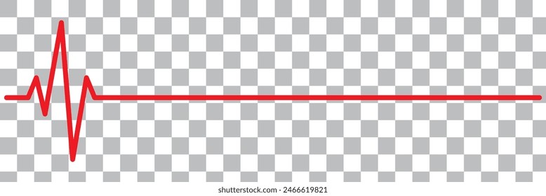 Last heart rate jump banner. Red straight line of death after cardiac arrest on cardiogram cardiac arrest after stroke and vector infarction