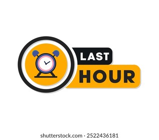 Last Hour icon design with clock.