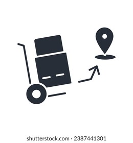 last mile delivery icon. vector.Editable stroke.linear style sign for use web design,logo.Symbol illustration.