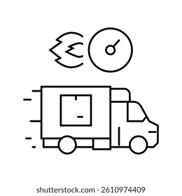 last mile delivery logistic manager line icon vector. last mile delivery logistic manager sign. isolated contour symbol black illustration