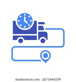 Letzte Meile Symbol Gemischte Vektorgrafik