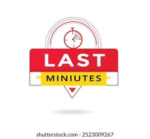 Last miniutes Banner Vektorgrafik-Element. Werbesymbol.