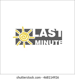 Last minute banner with a sun