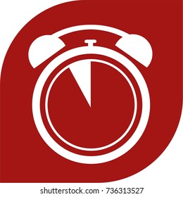 last minute clock icon, red alarm clock,  countdown icon, deadline flat