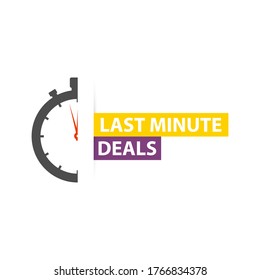 Last minute deals icon stopwatch timer