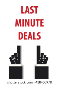 LAST MINUTE DEALS typography vector illustration