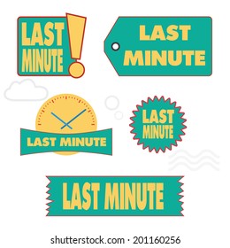 Last minute icons in flat design