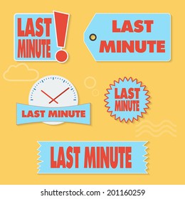 Last minute icons in flat design