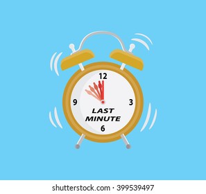 last minute illustration with clock 