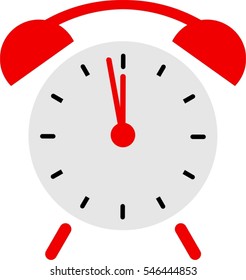 Last minute label red clock icon, vector, symbol, first