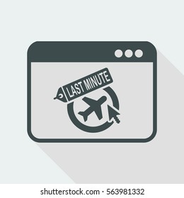 "Last minute" link button - grunge stamp effect - Vector flat icon