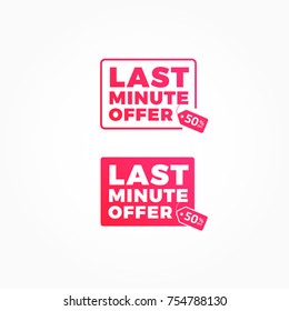 Last Minute Offer 50% Off Tags Advertisement