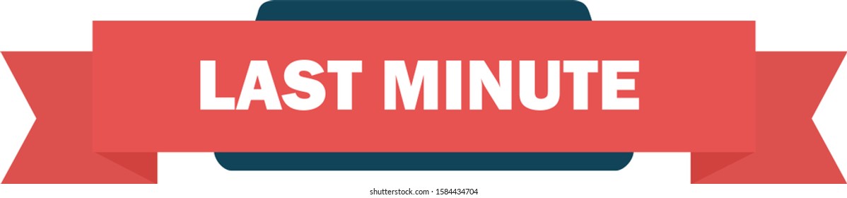 last minute offer button, flat label, logo red and black sign