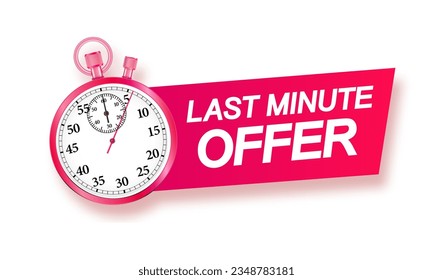 Last minute offer hot sale pink barbie style. Sale countdown badge.Hot sales limited time only discount promotions.Vector illustration