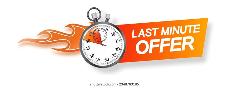 Last minute offer hot sale bright . Sale countdown badge.Hot sales limited time only discount promotions.Vector illustration