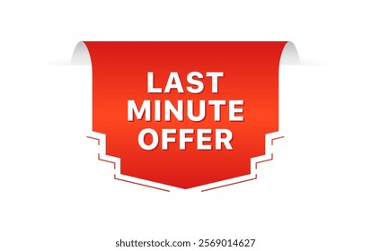 Last minute offer icon. Flat style. Vector icon.