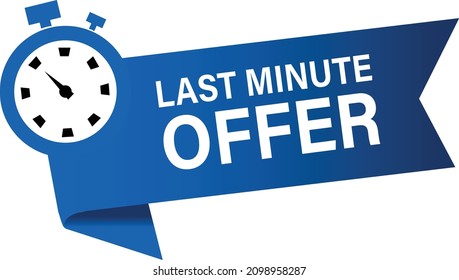 Last minute offer icon, illustrations