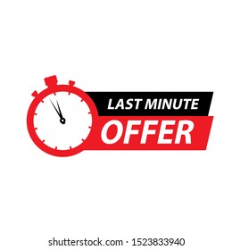 Last minute offer icon symbol