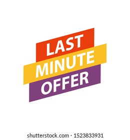 Last minute offer label background icon