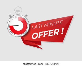 Last minute offer promo . Sale timer  countdown . Limited discount . 