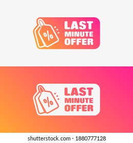 Juego de etiquetas de vectores de compra de ofertas de último minuto