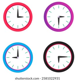 Last minute offer, special sale or discount for clients and customers. Isolated clock with hands showing time, e-commerce or store promotion. Clearance or proposition on market. Vector in flat style