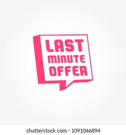 Last Minute Offer Tag