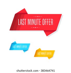 Last Minute Offer Tags