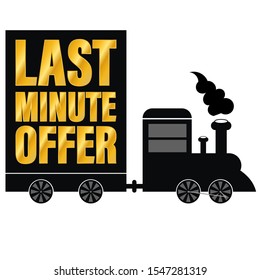 Last Minute Offer. Train, Vector