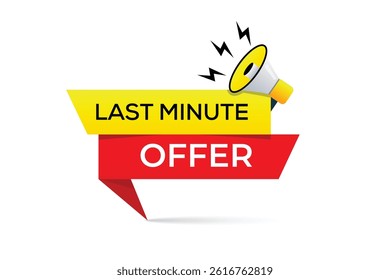 Last minute offer vector design 
