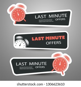 Last Minute Offer Vector Headers or Banners Template for Your Advertisement