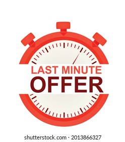 Last minute offer. vector illustration